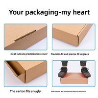 Boîtes d'expédition postales en papier ondulé recyclable avec logo personnalisé, faible MOQ, pour petites entreprises