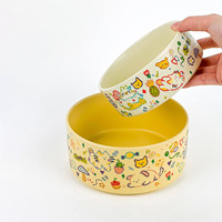 Mangeoire pour animaux de compagnie Chiot Style Scrawl No Spill Graffiti Pattern Bol à riz pour animaux de compagnie Bol en céramique pour chien et chat Bol en céramique imprimé coloré pour animaux de compagnie