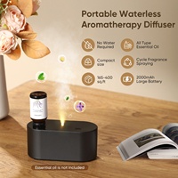 2024 nouveau produit construction Unique dans la batterie sans fil usage domestique coloré LED huile de parfum diffuseurs d'arôme