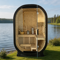 Sauna Kayu Solid Uap Basah Elektrik Finlandia Modern dengan Panel Kontrol Komputer untuk Penggunaan di Gym, Rumah Sakit, Apartemen & Luar Ruangan