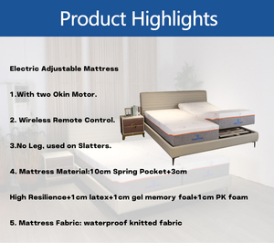 Có thể điều chỉnh Giường điện với Massager healthtec OEM & ODM điều khiển từ xa có thể điều chỉnh giường - Product Image 2