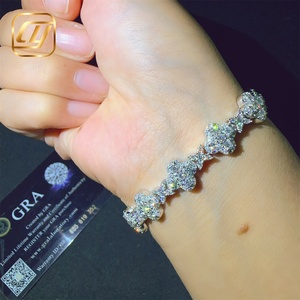 Pulsera de Lujo de 10MM, Estilo Hip Hop, Plata de Ley 925 con Moissanita, Certificación GRA, Joyería Fina, Cadena Cubana - Product Image 2