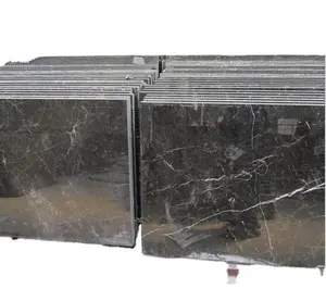 Фабричная мраморная плитка серого цвета Armani, настенная панель, черная, белая, темно-серая, полированная мраморная каменная плитка