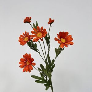 Fleurs artificielles Daisy à 6 têtes en soie, haute simulation, pour mariage, décoration intérieure, fleurs pour vase - Product Image 2