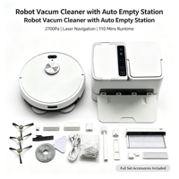 Robot Aspirador Inteligente con Control por Aplicación, Compatible con Tuya, Alexa y Google Assistant, 10 Mapas, Pared Virtual, 2700Pa, Navegación Láser