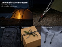 Micro-paracorde réfléchissante de 2 mm, 100 lb, 328 pieds, cordon en nylon tressé haute visibilité pour la fabrication de bracelets, le camping, la survie, le bricolage