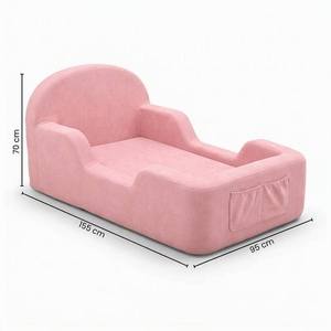 <span class=keywords><strong>Lit</strong></span> pour tout-petit moderne personnalisé en usine avec barrière de sécurité, rembourré en mousse, lavable, <span class=keywords><strong>lit</strong></span> au sol sécurisé pour enfants, pour crèche et salon - Product Image 2