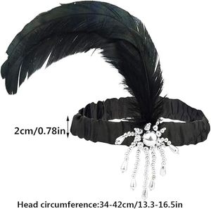 Vente chaude 1920s Flapper Bandeau Costume Flapper Casque pour Femmes Plume Bandeau pour <span class=keywords><strong>Gatsby</strong></span> Thème Fête Cheveux Accessoires - Product Image 2
