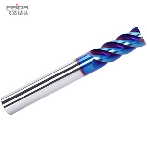 Feida rắn tungsten carbide 4 Flutes phẳng End Mill hrc55 hrc60 hrc65 bóng mũi endmill phay Cutter công cụ cho thép không gỉ - Product Image 4
