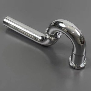 Siphon en P rond sanitaire en acier inoxydable 1-1/2 pour lavabo, durable et facile à assembler, 32mm 38mm - Product Image 6