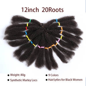 <span class=keywords><strong>Marley</strong></span> Crochet Trecce di Capelli Afro Crespi Intrecciare I Capelli Sintetici Crochet Trecce Estensioni Dei Capelli per Le Donne - Product Image 4