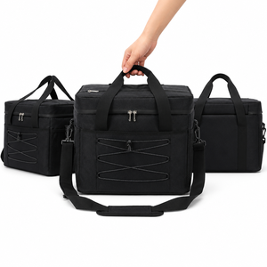 Grands sacs isothermes 36x27x30cm, imperméables, en Oxford, avec poche avant élastique, poches latérales en maille, bandoulière, pour camping, pique-nique, barbecue - Product Image 1
