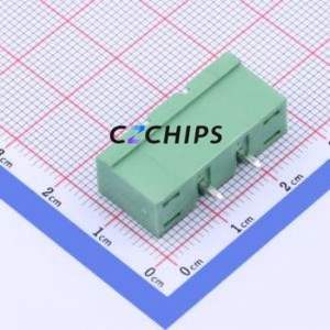 DB2EVM-7.62-2P-GN Plug-in Terminal Block Through hole,P=7.62mm Connector Board-to-Board / Socket Closed Screw Fixing 1x2P 7.62mm - Product Image 2