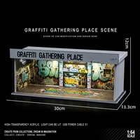 Garage de présentation de voitures miniatures 1:64 à emplacement unique avec éclairage pour les programmes de vente en gros et de réapprovisionnement