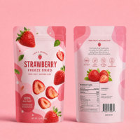 Sachets Doypack imprimés refermables anti-odeur pour snacks de fruits lyophilisés mélangés sur mesure
