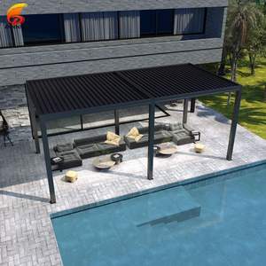 Pergola à lames orientables - Lames réglables et gouttière dissimulée, <span class=keywords><strong>abri</strong></span> solaire durable pour villa et <span class=keywords><strong>jardin</strong></span> - Product Image 5