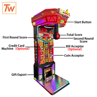 Máquina de Boxeo TOPWAY que Funciona con Monedas, Juego de Arcade para Medir la Fuerza, Ideal para Bares, Pubs y Centros de Entretenimiento, Diversión para Adultos