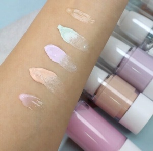 Envío Directo, imprimación facial líquida hidratante, Etiqueta Privada, <span class=keywords><strong>Base</strong></span> de maquillaje de 5 colores, blanquea ilumina los controles de aceite a prueba de agua - Product Image 4