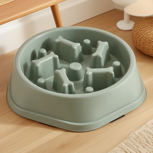 Hochwertige knochen förmige Pet <span class=keywords><strong>Bowl</strong></span> Pet Slow Feeder aus Kunststoff Langlebiger interaktiver Feeder für Haustiere - Product Image 4