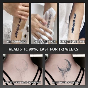 Fiore e luna tatuaggio temporaneo Semi permanente tatuaggio impermeabile per 2 settimane realistico tatuaggio a base di erbe per il corpo del braccio - Product Image 5