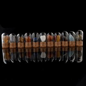 Pierres précieuses naturelles <span class=keywords><strong>de</strong></span> guérison, 20g, décorations artisanales en cristal minéral, cadeau, gravier avec couvercle en verre - Product Image 5