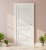 Porte à persiennes moderne ventilée en bois pour placard et buanderie, sur mesure – Offre spéciale