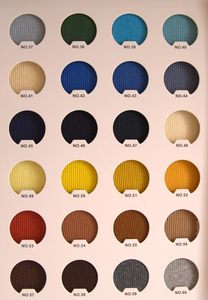 Tissu en maille teint en fil, polyester et coton, à rayures colorées, pour pull, haut, jupe - Product Image 4