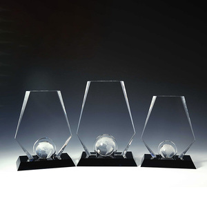 Opción personalizada Cristal Grabado Trofeo hecho a medida Crystal Trophy Premier Crystal Globe Award - Product Image 1