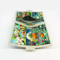 Emballage de bonbons personnalisé sacs de bande dessinée Mylar 120 micron holographique résistant aux enfants Ziplock sac en aluminium avec mon logo et boîte