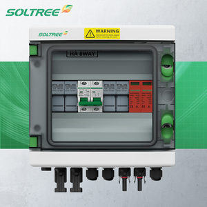 Kotak Kombiner PV Surya IP65 2 in 1out DC500V 32A dengan Pemutus Sirkuit, Pelindung Lonjakan, dan Sekring PV 15A serta Sakelar Pemutus - Product Image 1