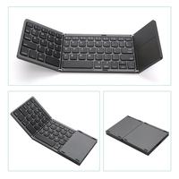Teclado Inalámbrico BT Mini Plegable Triple de Fábrica China con Panel Táctil para Windows, Android, iOS, Tablet, PC, Teléfono Inteligente
