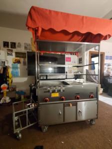 עגלת חטיף רב תפקודי גז עם מטריה מסחרי נייד משאית מזון לטאקו המבורגרים צ 'יפס בטאקו המבורגרים צ' יפס - Product Image 2