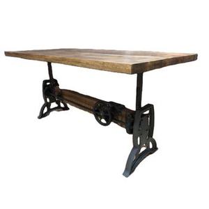 Hot New Modern Industrial Acacia Wood Top Metal Cast Iron Legs Coffee <b>Tables</b> Lightweight <b>Height</b> <b>Adjustable</b> Living Room Bedroom - Product Image 3