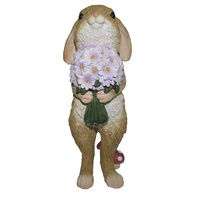 Lapin de pâques taille vie, Figurines de pâques, en paille avec décoration d'œuf, pour décoration, en solde, cadeaux de pâques, Z12131A