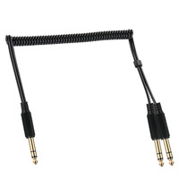 Câble rétractable audio stéréo en Y personnalisé, 6,35 mm mâle vers double 6,35 mm femelle, blindage tressé, adaptateur de haut-parleur en PVC