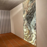 Panneau mural décoratif en pierre naturelle translucide, panneau mural en marbre, panneau mural en roche