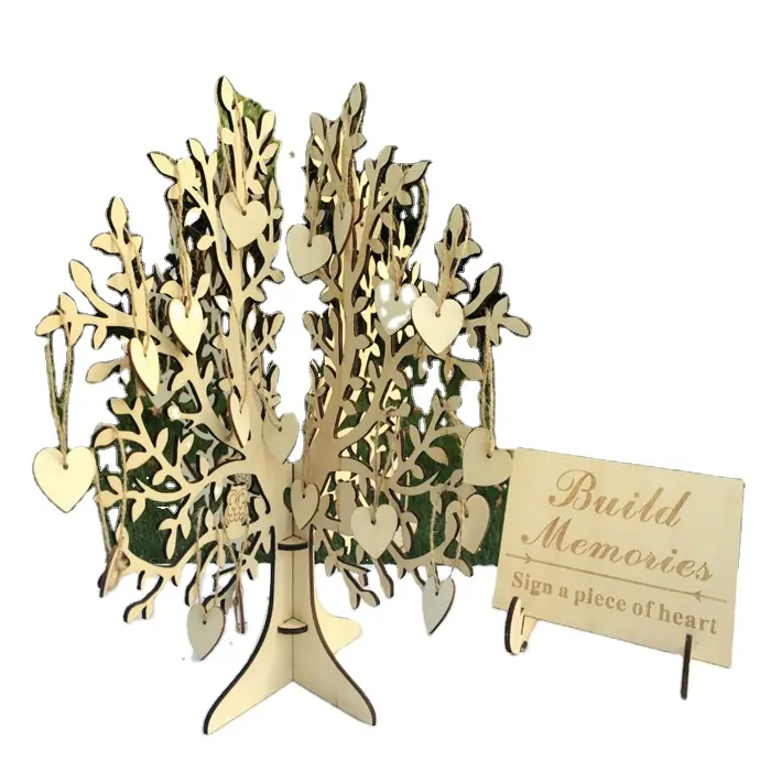 Wood Tree Wedding Guest Book wishing tree Guest Book