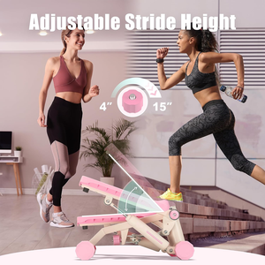 Palestra macchina Twist <span class=keywords><strong>Stepper</strong></span> con bande di resistenza di potenza con rosa - Product Image 4