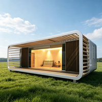 Bâtiment de bureau écologique préfabriqué en conteneur modifié, structure moderne respirante et résistante aux intempéries pour site de glamping