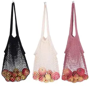 Baumwolle Mehrweg Fishnet Retro Folding Beste Lebensmittel Waschbar Net Shopping Net Tasche
