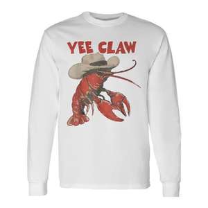 T-shirt à manches longues Yee Claw Lobster, design Festival des fruits de mer - Product Image 1