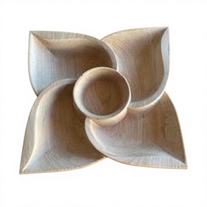 Juego de Bandejas de Madera para Servir la Cena, Forma Rectangular, Multifuncionales, Fáciles de Limpiar, Ligeras, Aptas para Lavavajillas, Más Vendidas - Product Image 3