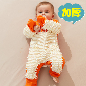 <span class=keywords><strong>Ropa</strong></span> <span class=keywords><strong>para</strong></span> limpiar el suelo <span class=keywords><strong>para</strong></span> niños y niñas, trajes de gateo de algodón puro, mono <span class=keywords><strong>para</strong></span> bebé, primavera-verano, estilo europeo americano, novedad 2024 - Product Image 4
