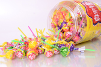 Afrika's best verkochte gummy ball-vormige lolly's met fruit smaak in fles, aangepaste verpakking, gemaakt in China