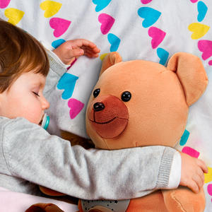 Animaux en peluche musicaux Jouet en peluche ours pour bébé avec machine à bruit blanc Projecteur Musique apaisante - Product Image 4