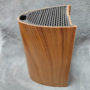 New style, simple <b>PP</b> plastic knife holder with wood grain, detachable and washable knife rack, kitchen storage rack. - Product Image 1