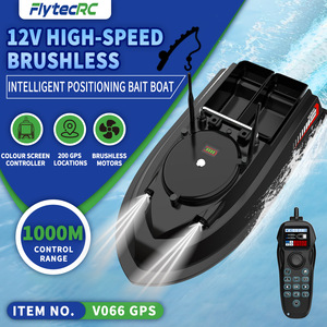 FlytecRC V066GPS impermeable Radio controlado 1000m Control 20 km/h 1,5 kg carga 18000mAh batería cebo de pesca Drone <span class=keywords><strong>barco</strong></span> - Product Image 1