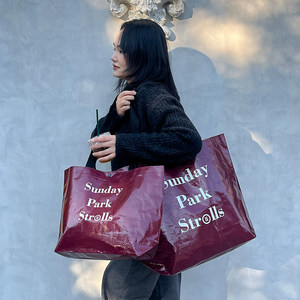 Bolso de Mano Tejido para Mujer, con Logotipo Impreso, Bolso de Playa, Bolso de Compras Personalizado y Resistente, con Entrega Rápida - Product Image 1