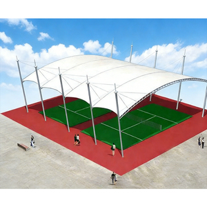 Toit en membrane tendue en PVDF résistant aux UV, structures tendues pour stades, tentes pour terrains de basketball, tentes pour terrains de tennis - Product Image 5