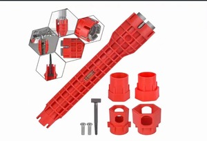 Clé de tuyau 8 en 1 pour robinet d'évier, outil de plomberie, Multi outil pour plombiers et propriétaires - Product Image 5